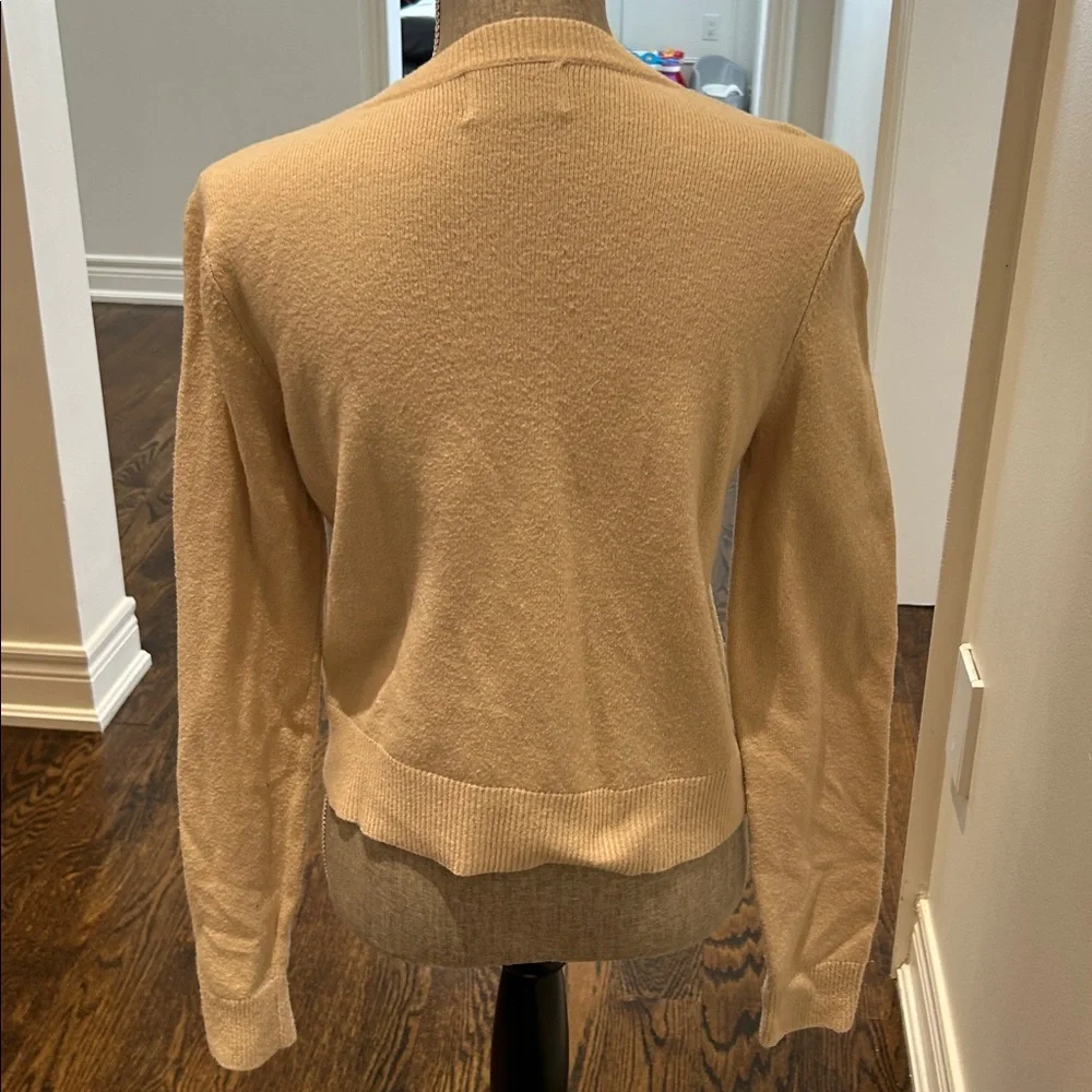Old Navy Beige Cardigan with Red Heart Detail - Picture 3 of 3
